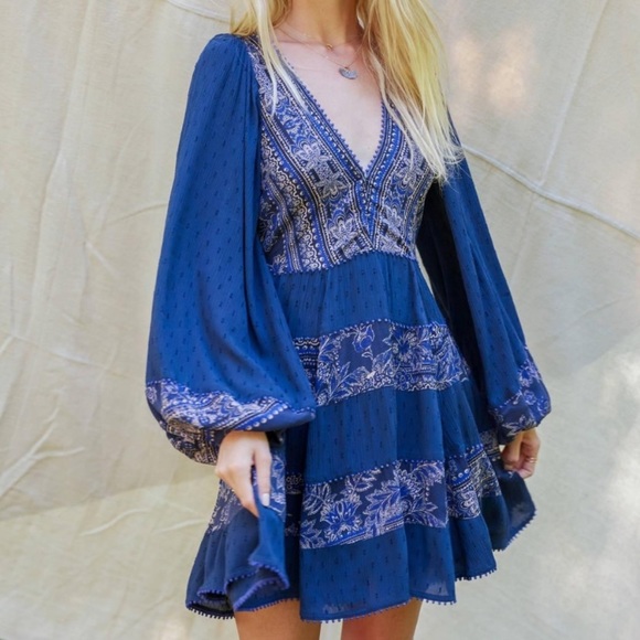Mini Dress Indigo Nwt Xs | Poshmark